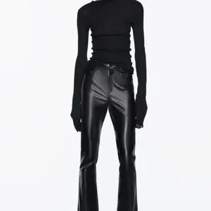 Zara | Pants & Jumpsuits | Zara Faux Leather Flared Pants